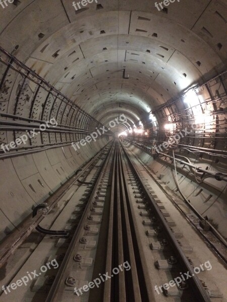 Metro Tunnel Railway Rails Spars