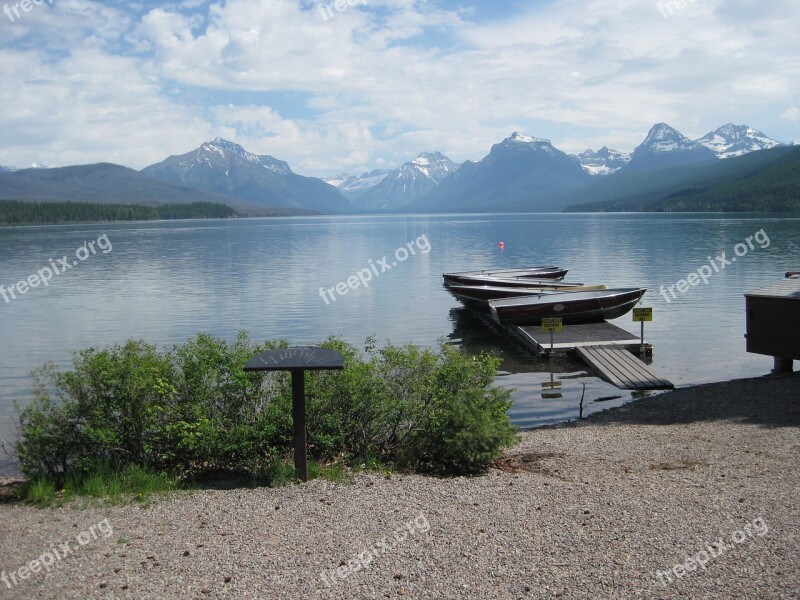 Glacier National Park Lake Mcdonald Montana Landscape Mountain