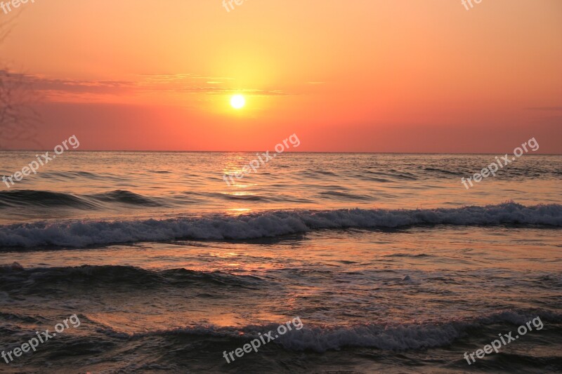 Eventide Sol Mar Sunset Waves