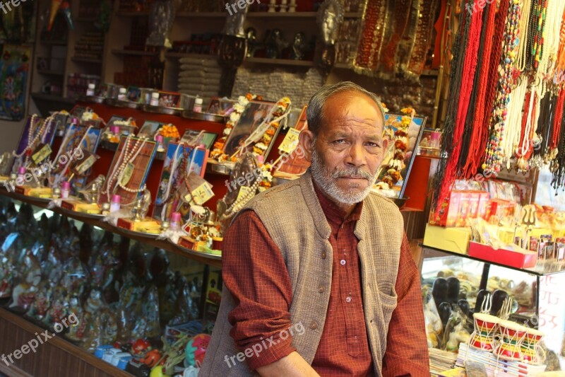 Man Shopkeeper Shop People Smile