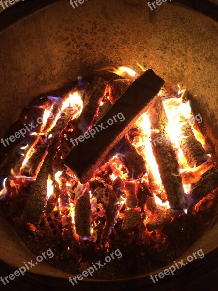 Fire Koster Coals Firewood Burn