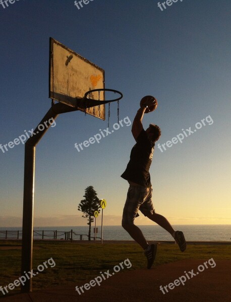 Basketball Sport Jumping Hoop Court