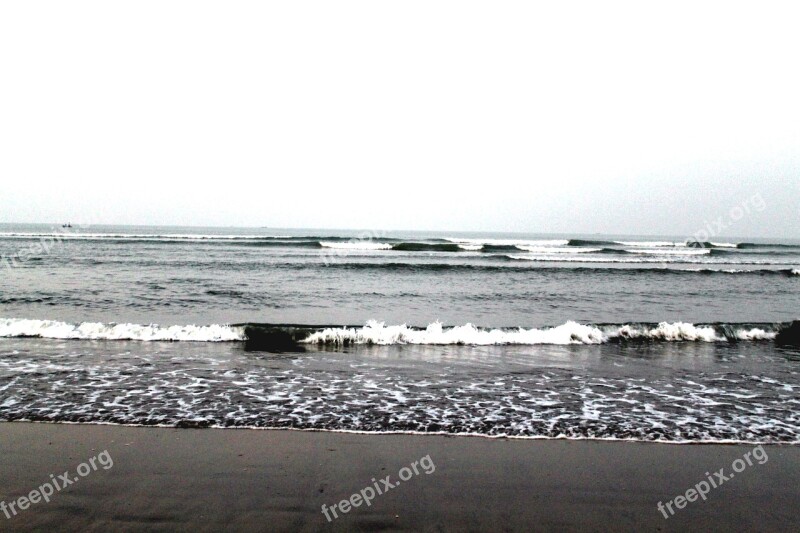 Wave Waving Spain Seascape Sea