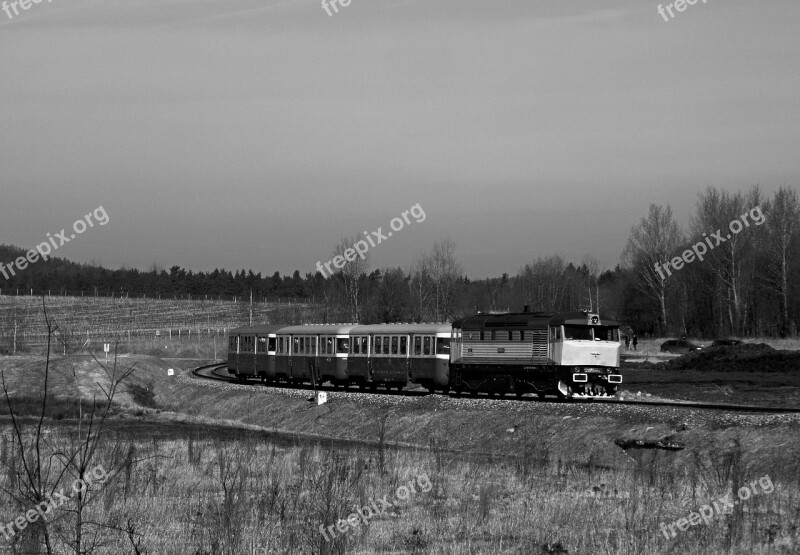 Train Black And White Photo Landscape Free Photos