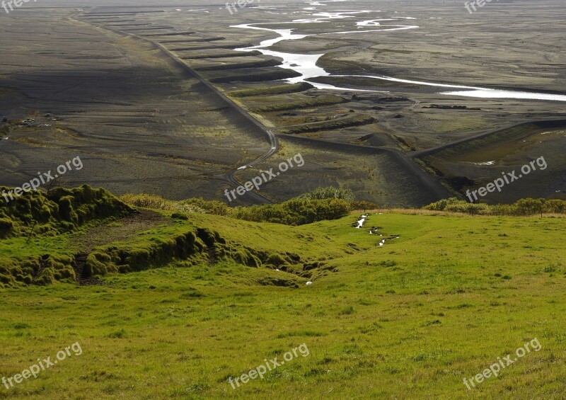 Landscape Iceland Nature Skaftafell Vatnajokull National Park