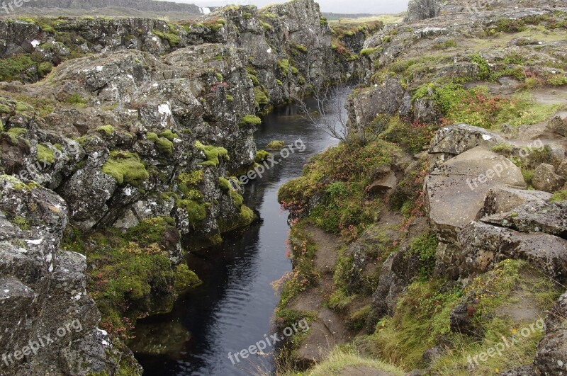 Icelandic Volcanic Landscape Water Iceland