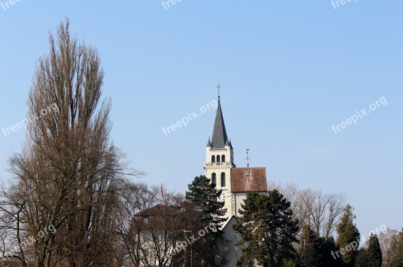 Church Steeple Schlossberg Landscape Romanshorn