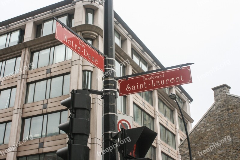 Street Sign Montreal Old Montreal Québec