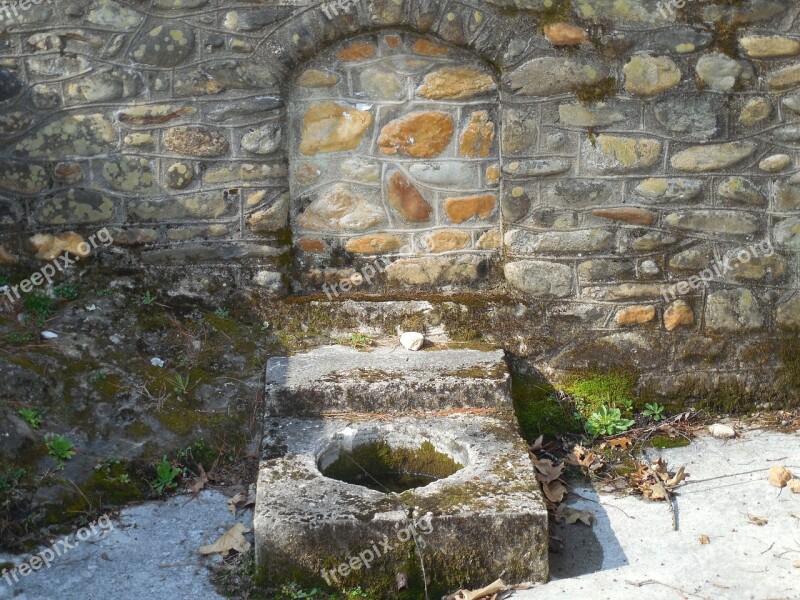 Cistern Fountain Outdoors Old Exterior