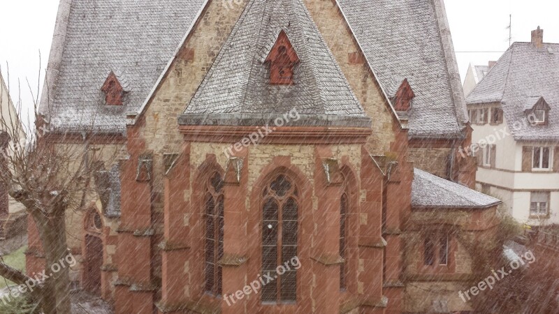 Church Snow Winter Cold Snowy