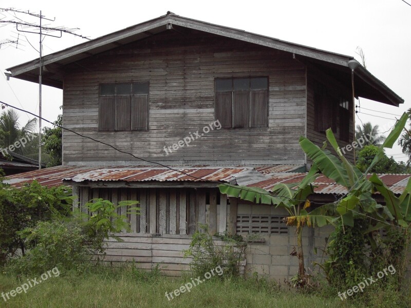 Woodhouse Hut Log Cabin Arm Old