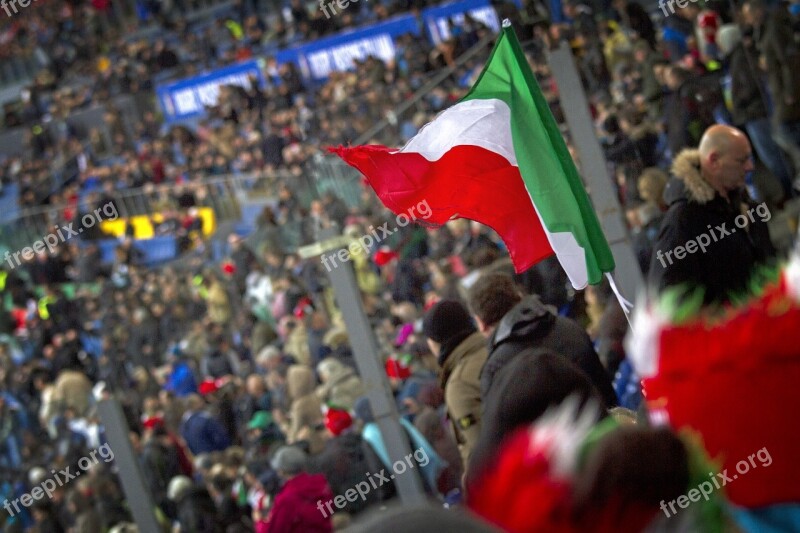 Italy Fans Crowd Stadium Tribune