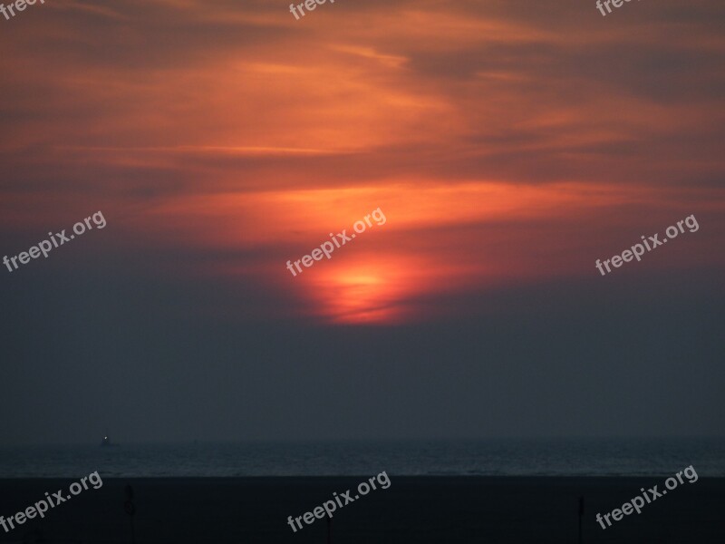 Lake Sea Sun Sunset Dark