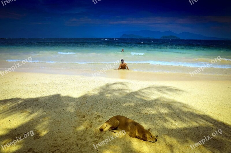 Shadow Parker Thailand South Sea Beautiful Beach Tourism