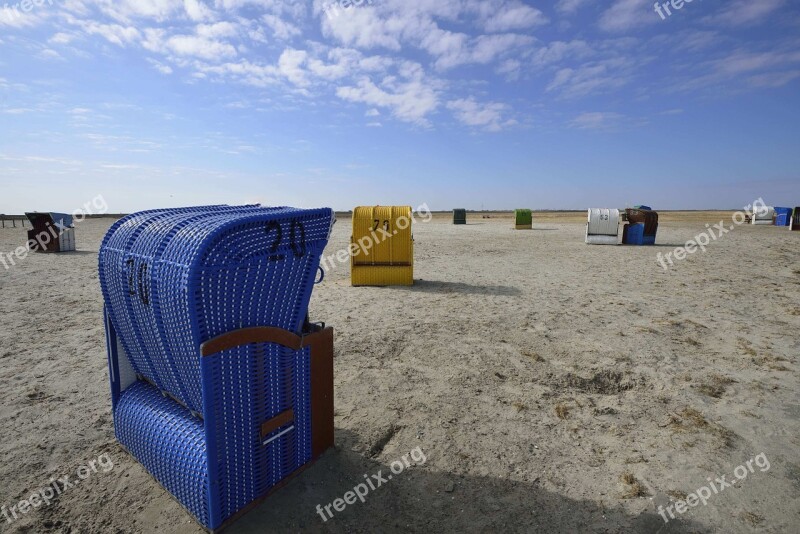 North Sea Beach Beach Chair Free Photos