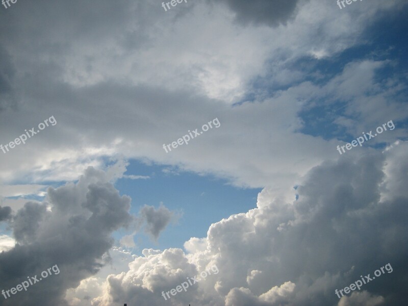 Clouds Sky Dark Clouds White Enormous