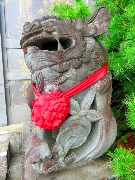 Stone Lions Evil Shishi Free Photos