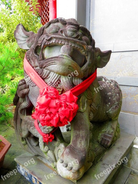 Stone Lions Evil Shishi Free Photos