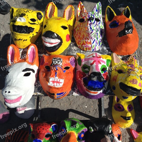 Masks Animals Paper Mache Free Photos