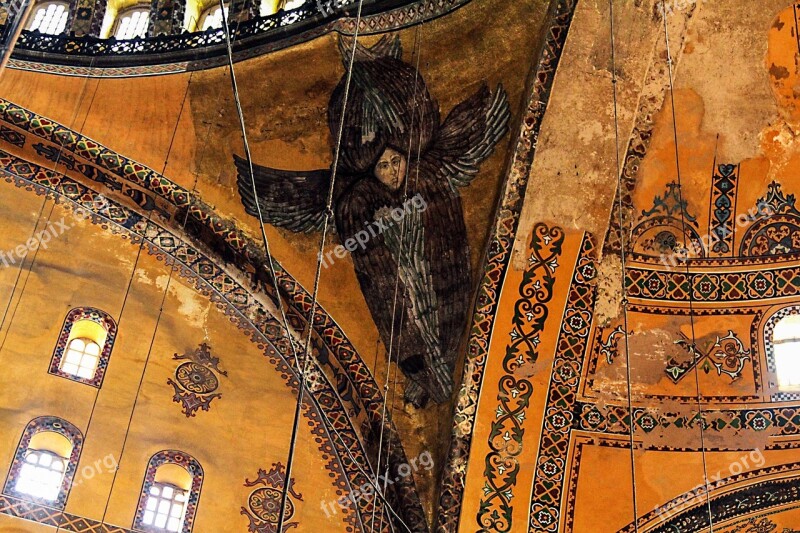 Turkey Istanbul Hagia Sofia Mosaic Angel