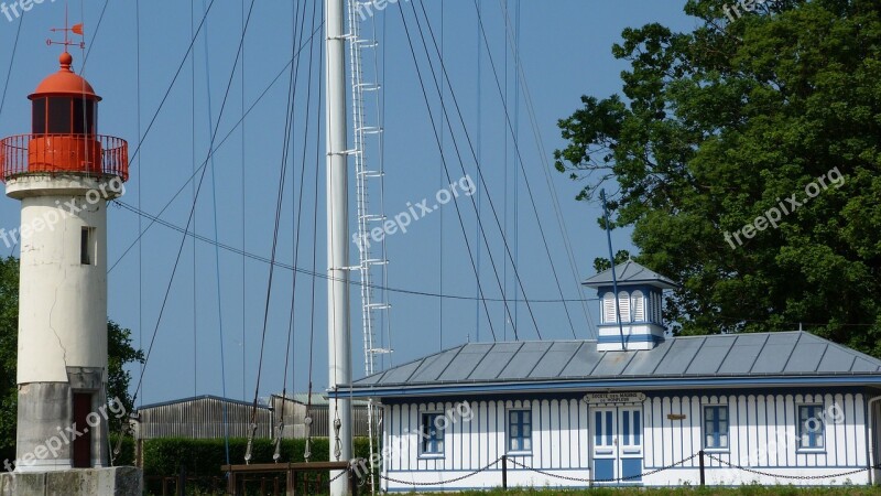 Lighthouse Urban Setting Port Free Photos