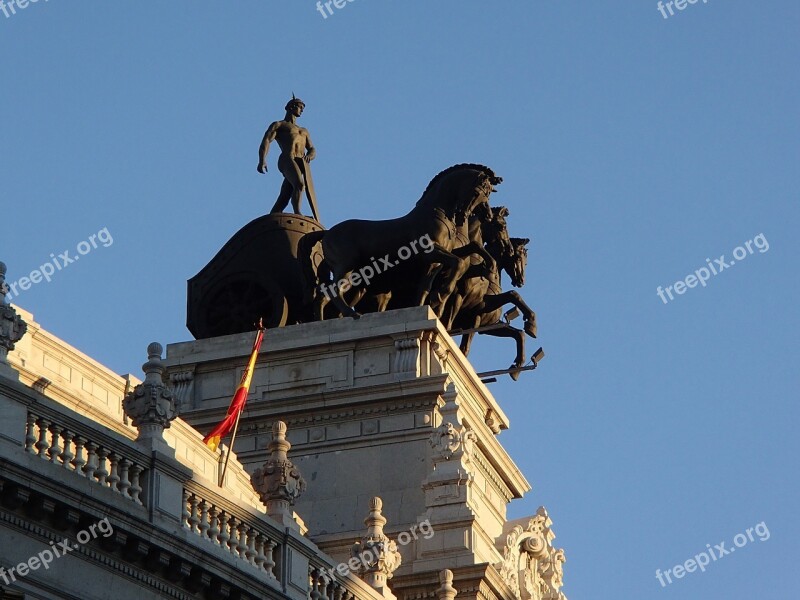 Statue Quadriga Horse Monument Free Photos