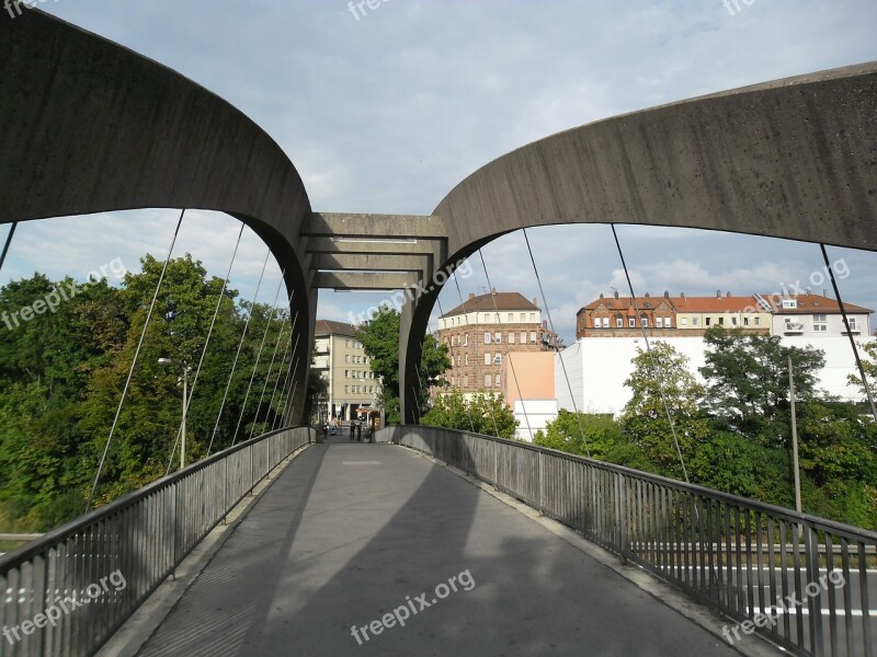 Heister Bridge Bridge Pedestrian Bridge Frankenschnellweg Werderau