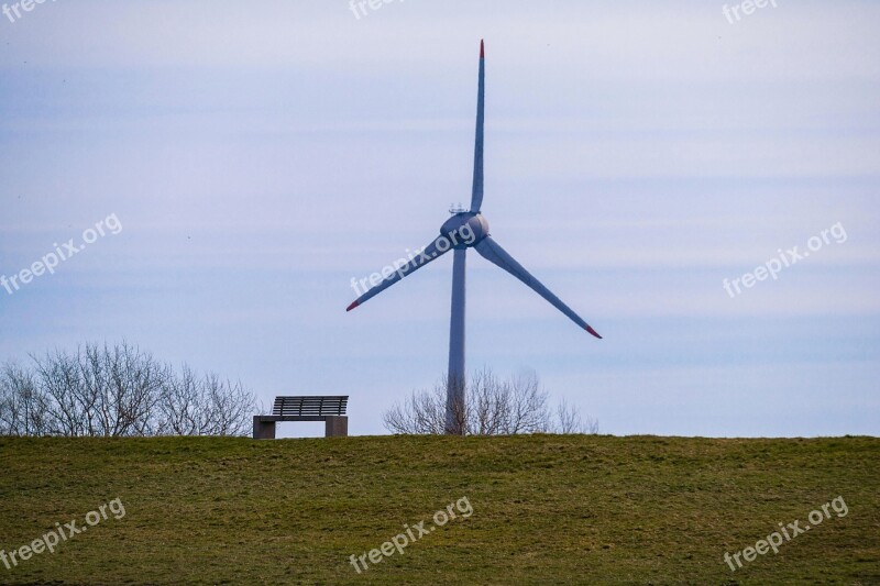 Bank Pinwheel Dike Wind Energy Meadow