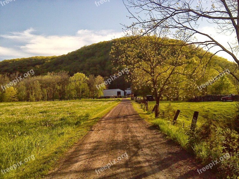 Minnesota Spring Driveway Hill Nature