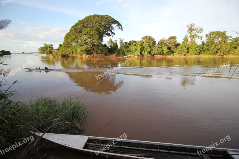 Summer Boat Don Det Laos Si Phan Don