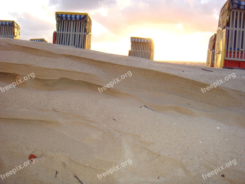 Beach Chair Sand Sunset Sea Clubs