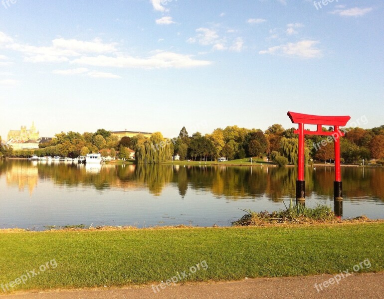 Torii Park Water Green Pond