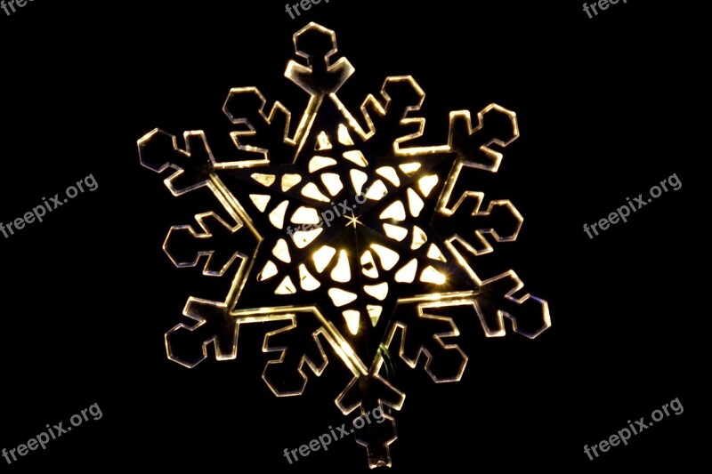 Snowflake Holiday Festive Night Ornament