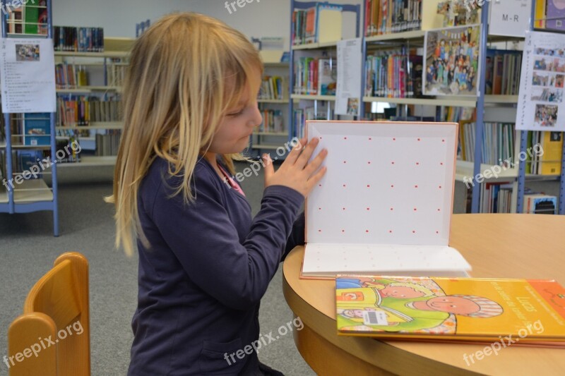 Child Girl People Library Books