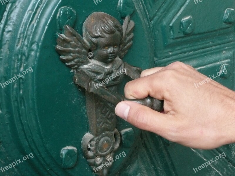 Doorknob Angel Hand Door Entrance