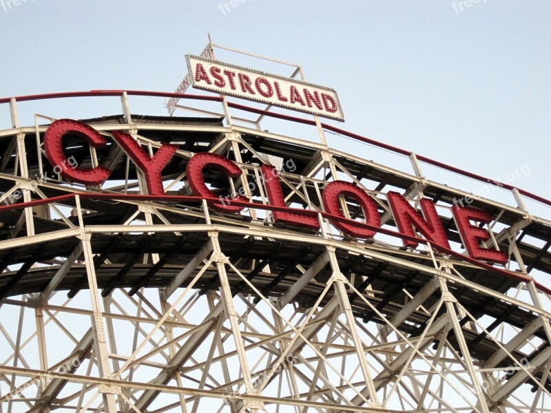 Coney Island Brooklyn Roller Coaster Cyclone Astroland