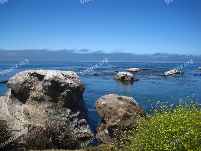 California Coast Ocean Rocks Sea