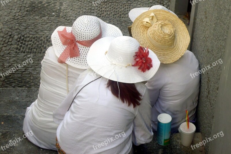 Street Carnival Hats Panel Women Free Photos