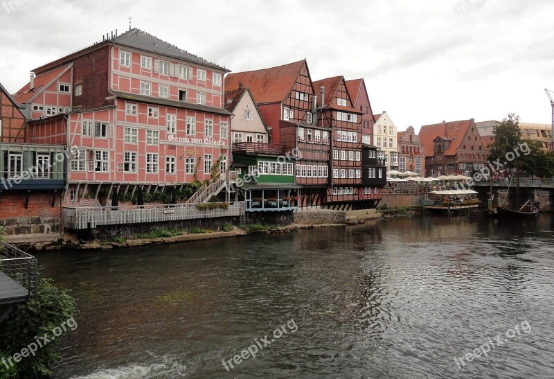 Lüneburg Fachwerkhäuser River Water Germany