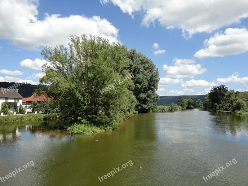 Altmühl Altmühl Valley Altmühltal Nature Park River Clouds