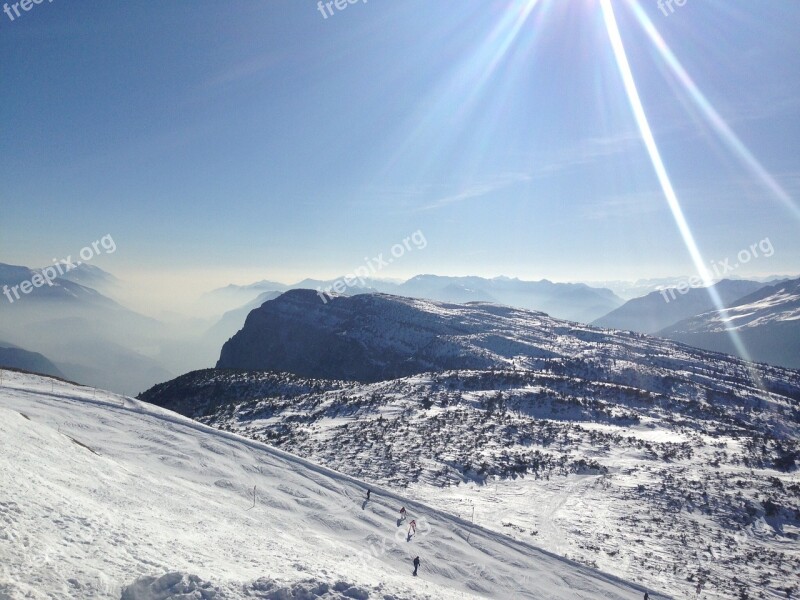 Snow Skiing White Flakes Frost