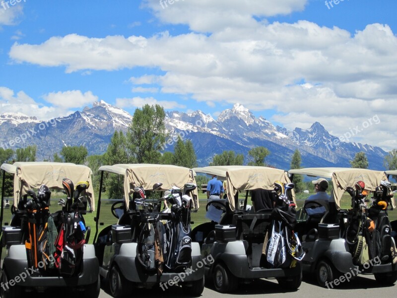 Golf Wyoming Grand Tetons National Park Free Photos