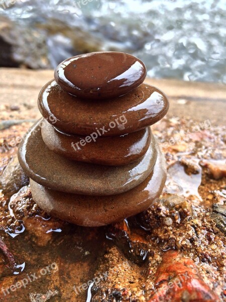 Stacked Stones Rocks Balance Stone Tranquil