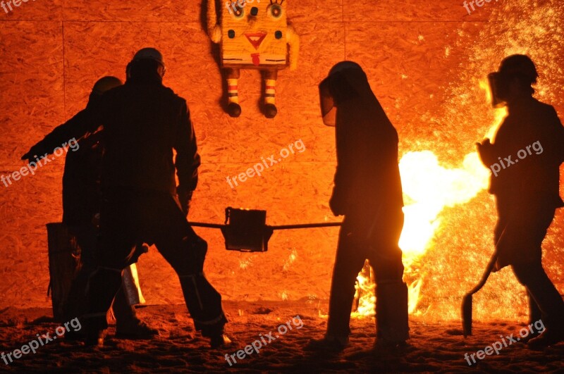 Fire Molten Metal Metallurgy Foundry Steel