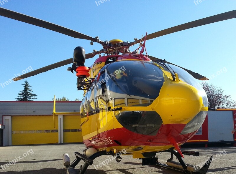 Helicopter Fire Department Relief Cavaillon France