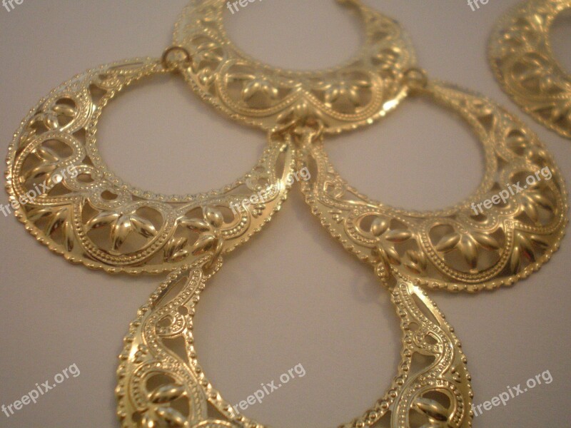 Earrings Gold Drape Earrings Fashion Glamour