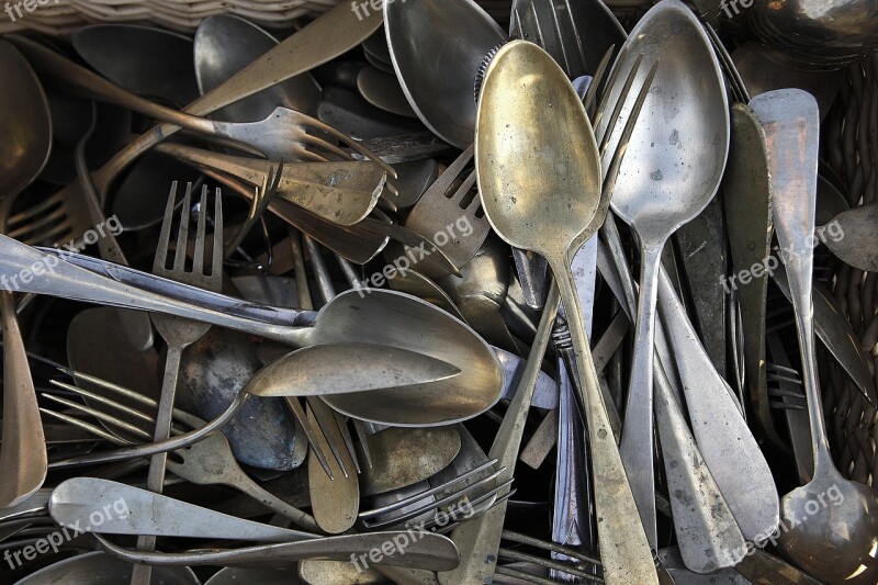 Cutlery Spoon Fork Vintage Silver