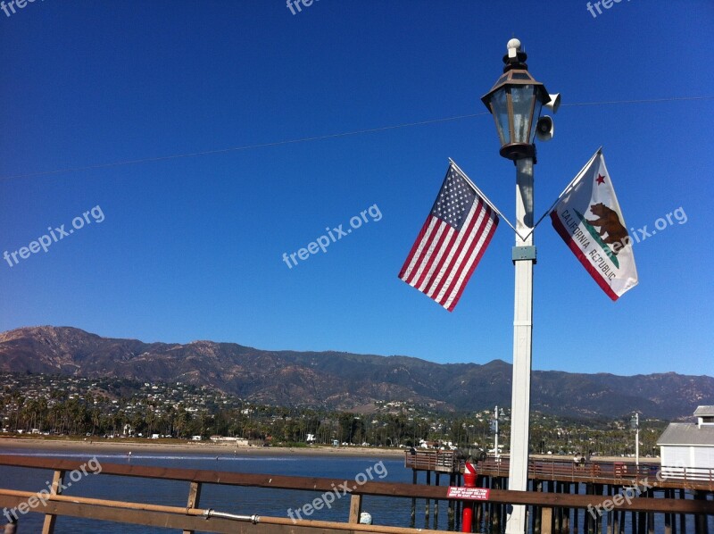 Place Pier California Flags Flag