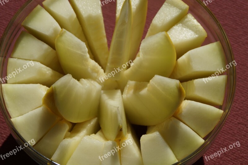 Melon Cantaloupe Sliced Yellow Eat