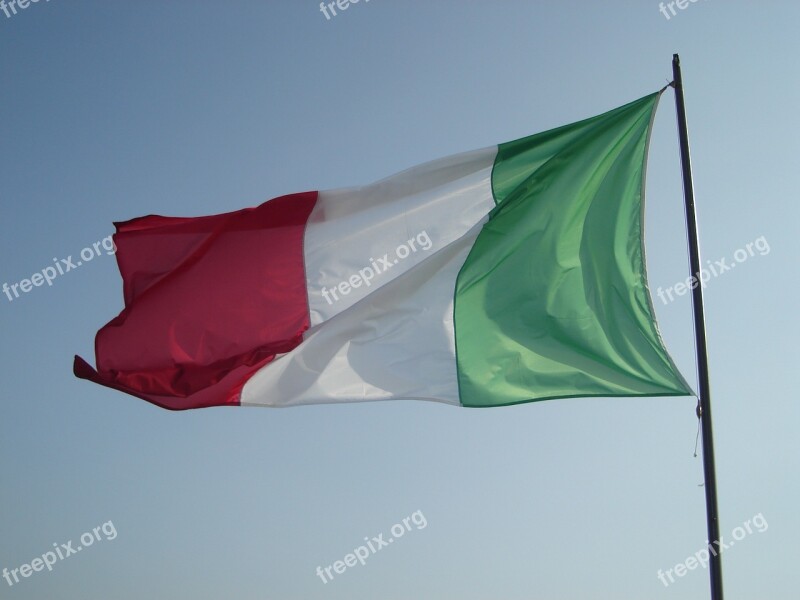 Flag Italy Italiana Wind Free Photos